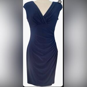 Lauren Ralph Lauren Midnight Blue Asymmetrical Dress
